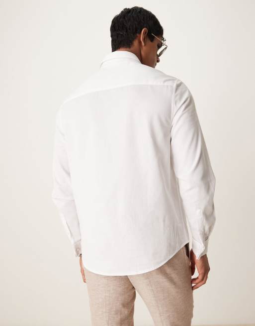 ASOS DESIGN - Chemise standard en tissu texturé - Blanc, 4 de 4
