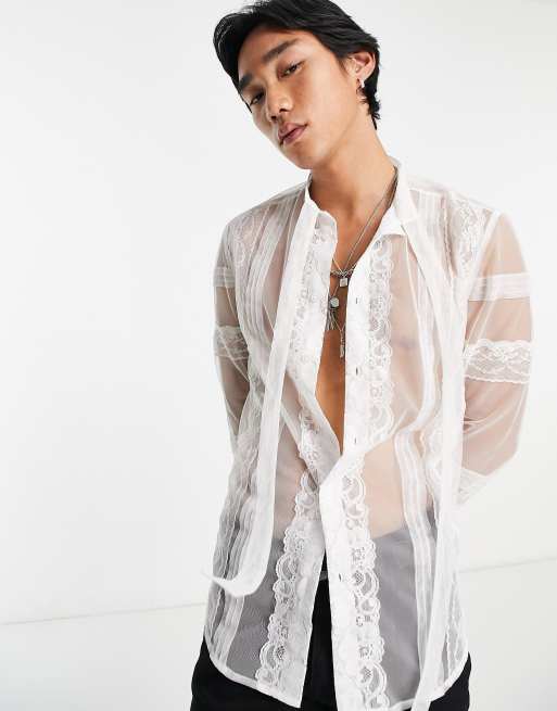 Chemise transparente blanche new arrivals