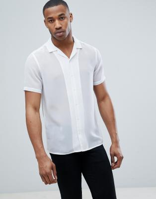 Chemise best sale noire transparente