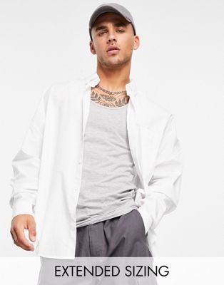 Homme Chemise ultra oversize coupe dad - Blanc