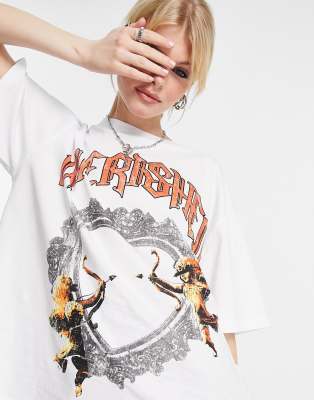 ASOS DESIGN cherished graphic oversized t-shirt in white | ASOS