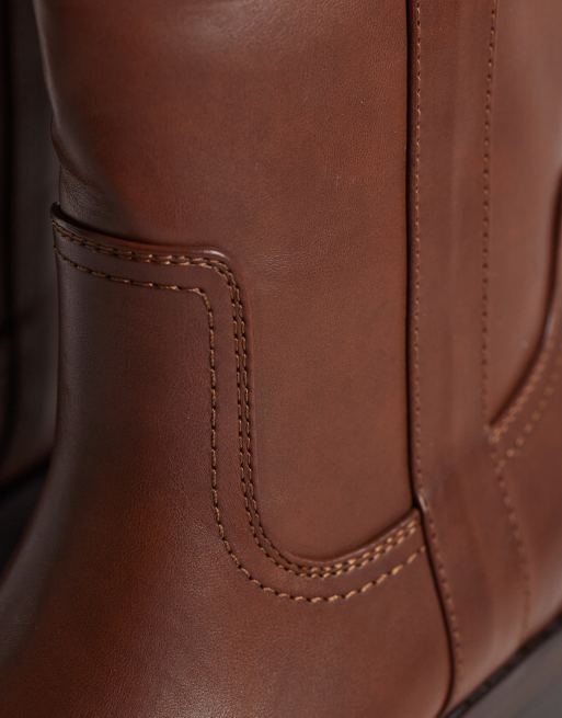 ASOS DESIGN - Cherry - Instap-truckerlaarzen in chocoladebruin, 3 van 4