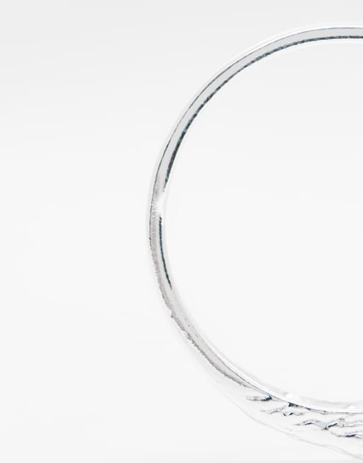 ASOS DESIGN - Chevalière pour auriculaire en argent massif avec détail en émail noir, 4 de 4