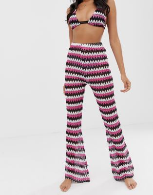 beach flare trousers