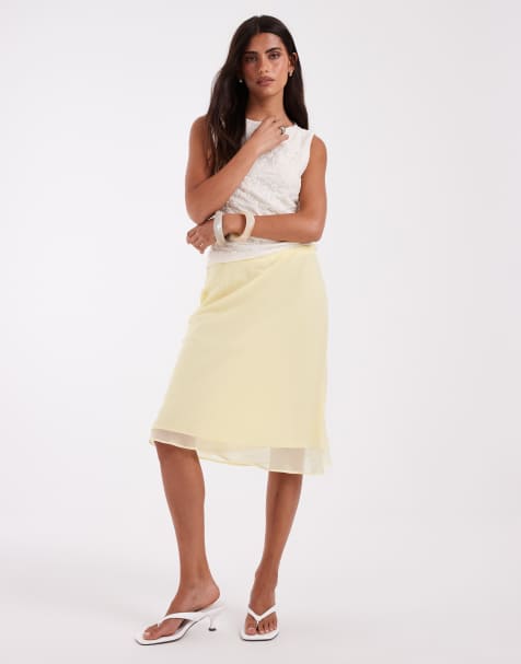 ASOS DESIGN Chiffon-90er-Jahre-Sliprock im Kombiteil - view 1