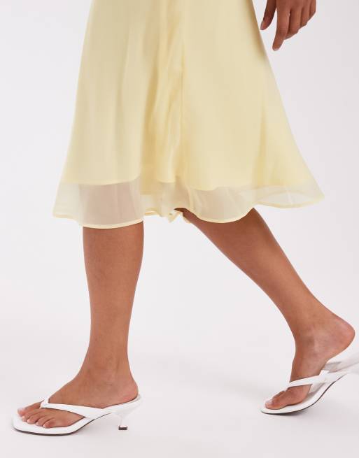ASOS DESIGN chiffon 90s slip skirt set in, 3 of 5