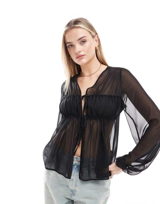 Asos chiffon top on sale