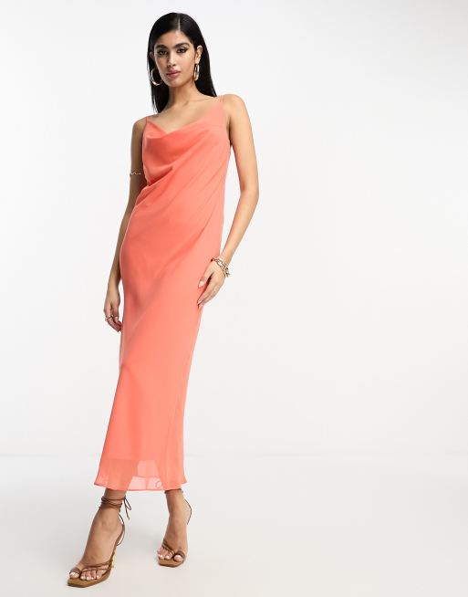 Asos coral bridesmaid dress hotsell