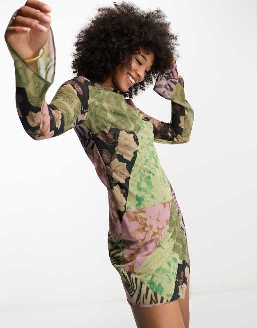 Long sleeve 2024 camo dress