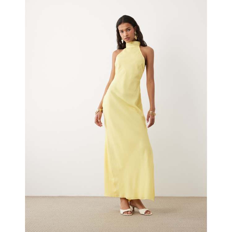 yellow high neck midi dress ASOS Maternity - High Neck Sleeveless Midi Dress - Women - Viscose/Elastane - 6 US