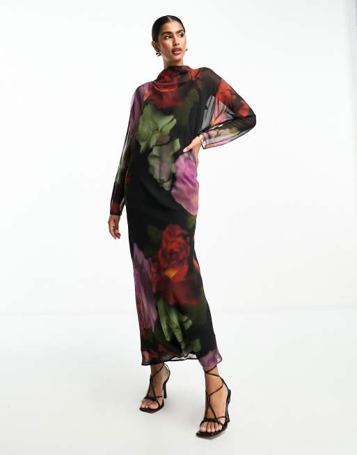 Chiffon Long Frocks Designs Chiffon Maxi Dress Floral Chiffon Maxi Dress Chiffon  Floral Maxi Dres