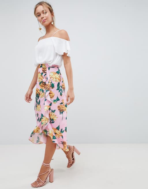 Floral skirt outlet asos