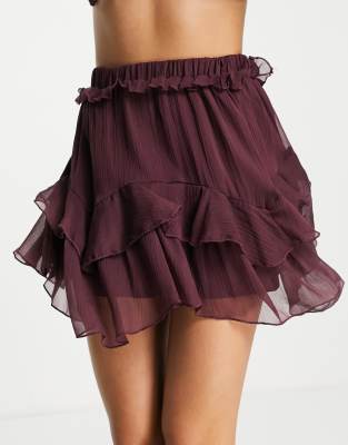 Chiffon Mini Skirt