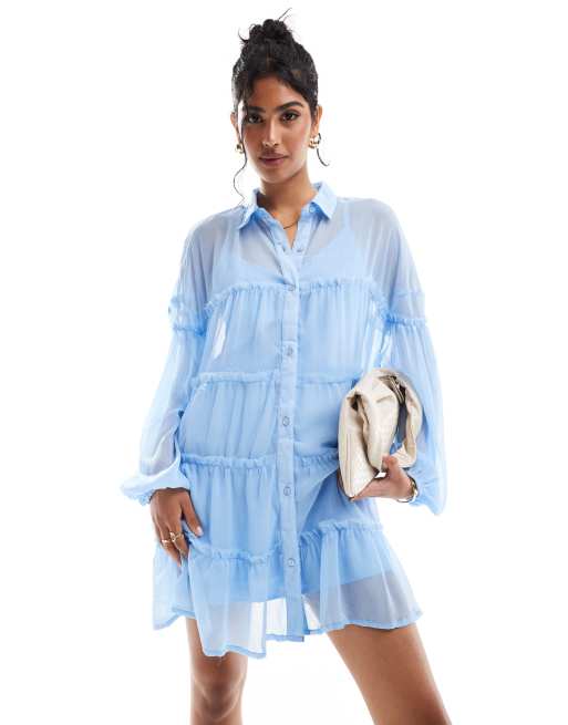 Baby blue dress asos best sale