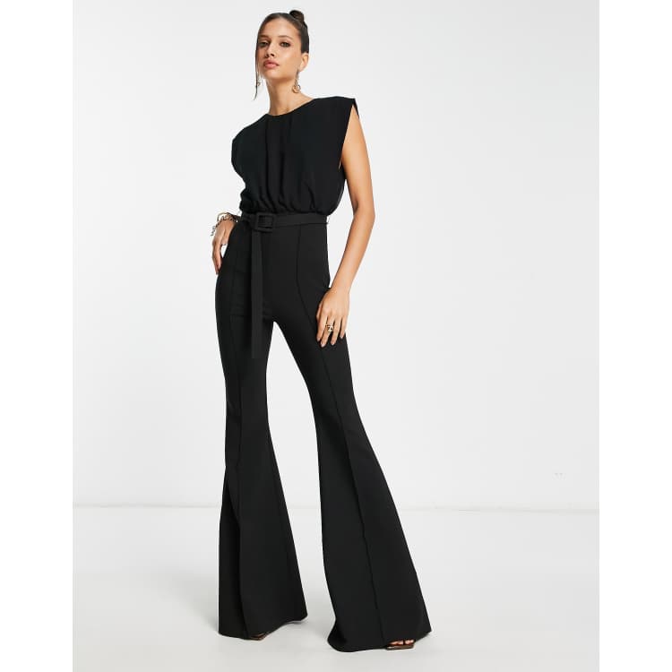 Black flare store leg jumpsuit