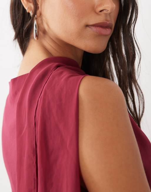 ASOS DESIGN chiffongklänning med draperad scarfdetalj, miniklänning, 3 av 4
