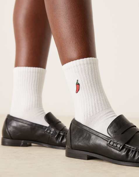 ASOS DESIGN chilli design socks in white - view 1