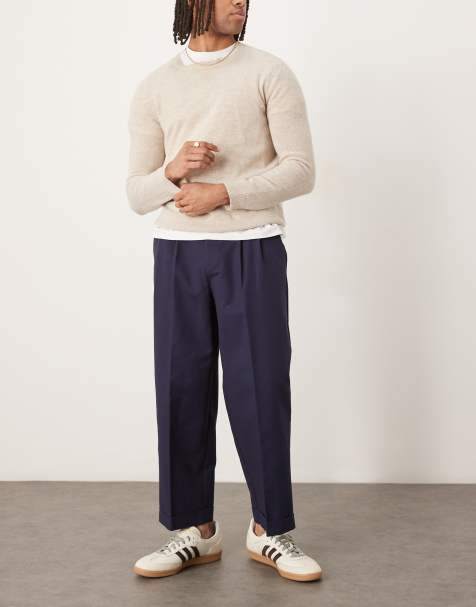 ASOS DESIGN - Chino a palloncino eleganti blu navy in cotone taglio corto - view 1