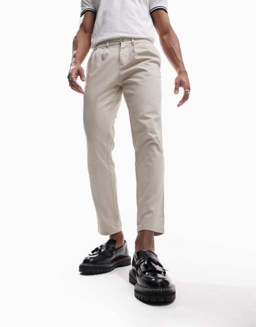 ASOS DESIGN - Chino a pieghe beige chiaro