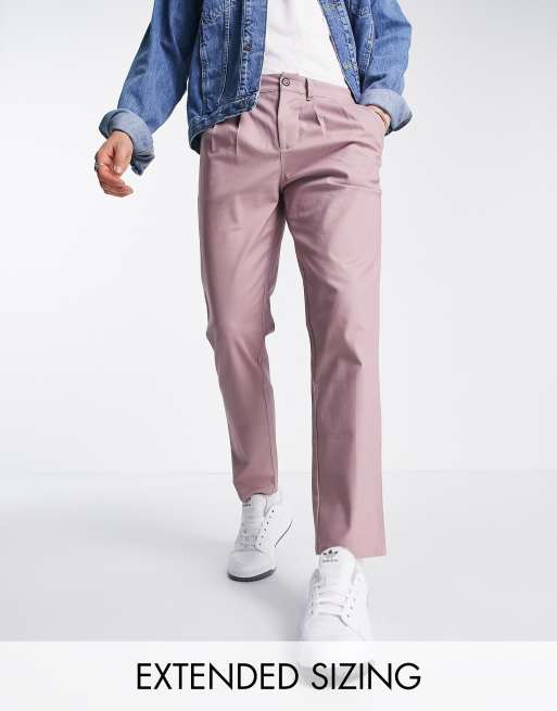 ASOS DESIGN - Chino a sigaretta viola chiaro