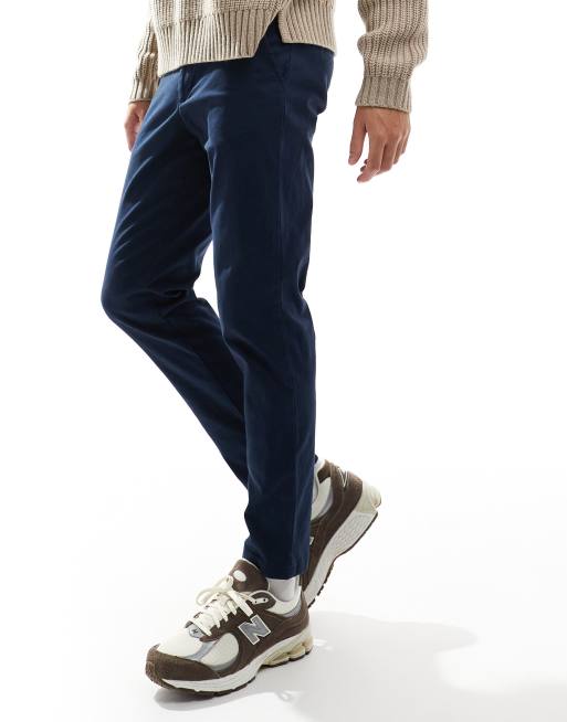ASOS DESIGN - Chino affusolati blu navy, 3 di 5