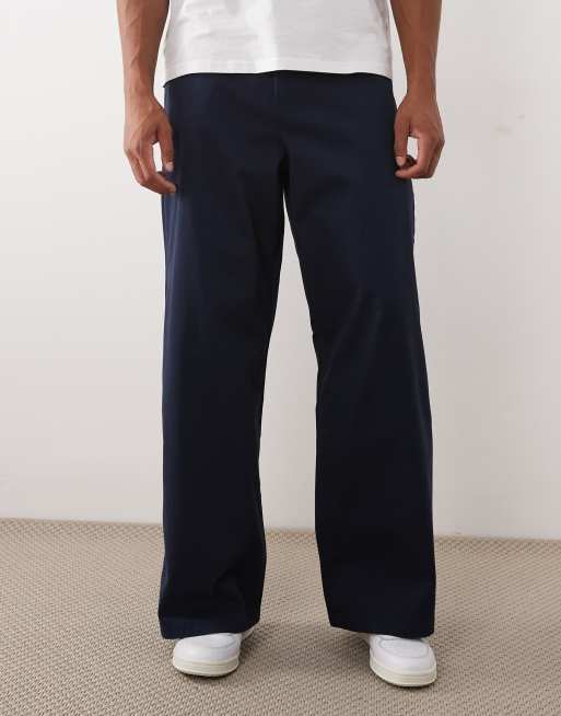 ASOS DESIGN - Chino ampi blu navy, 2 di 5