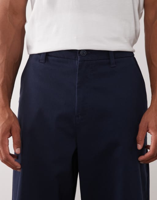ASOS DESIGN - Chino ampi blu navy, 4 di 5