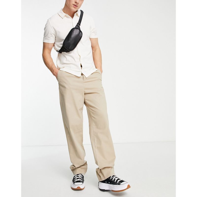 Pantaloni e chino Uomo DESIGN - Chino comodi beige
