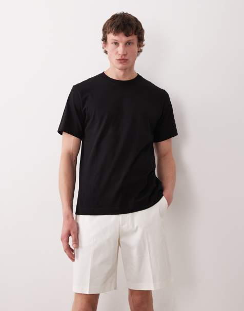 ASOS DESIGN - Chino corti eleganti regular in misto cotone bianchi - view 1