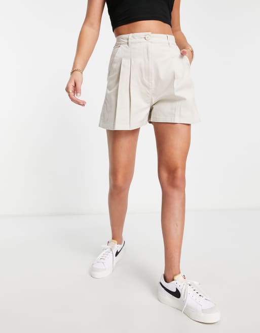 ASOS DESIGN - Chino corti grigio pietra 