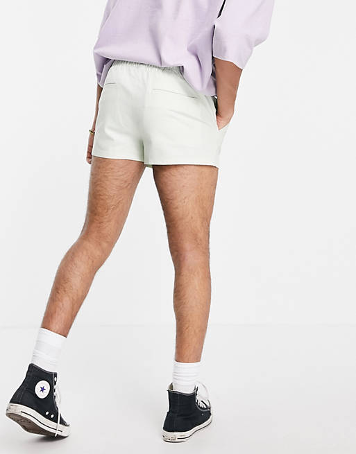 Chino corti skinny pastello con elastico in vita Asos Uomo Abbigliamento Pantaloni e jeans Shorts Pantaloncini 