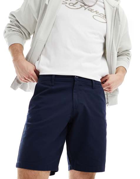 ASOS DESIGN - Chino corti slim stretch blu navy - view 1