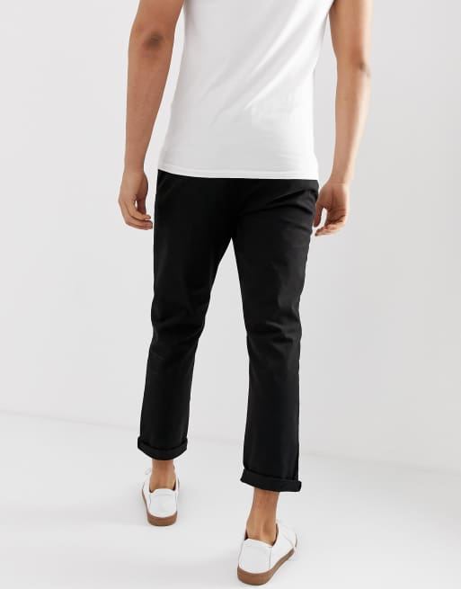 ASOS DESIGN - Chino cropped slim neri, 2 di 4