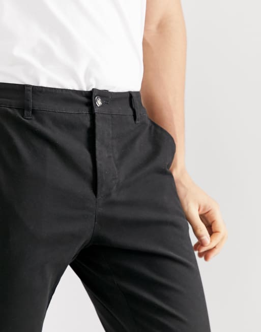 ASOS DESIGN - Chino cropped slim neri, 3 di 4