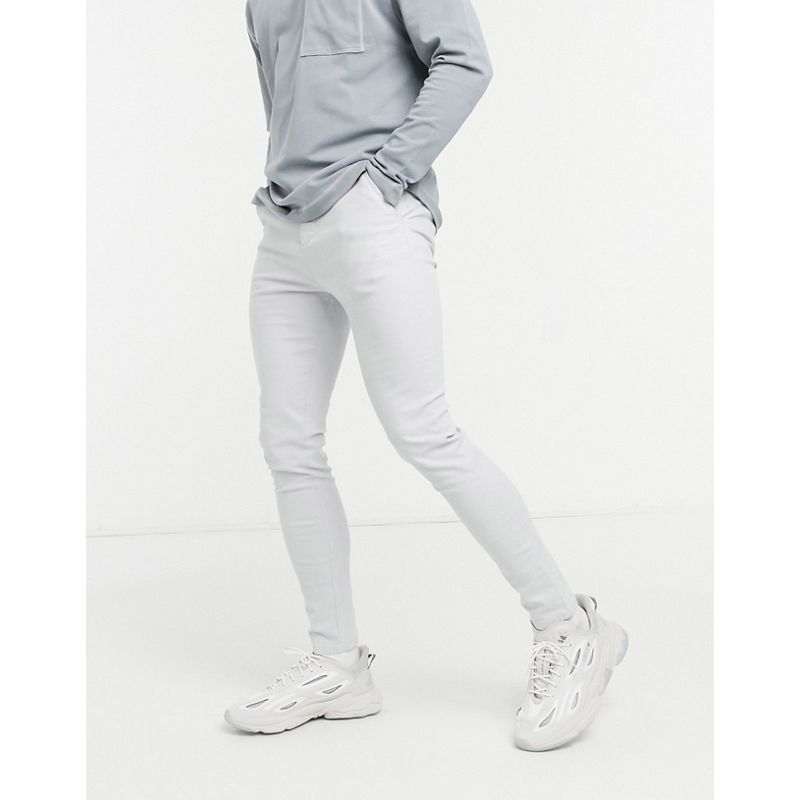 Pantaloni e chino Uomo DESIGN - Chino elasticizzati grigio chiaro