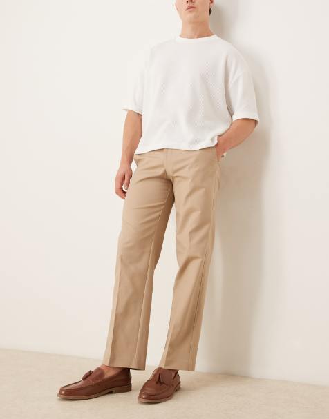 ASOS DESIGN - Chino eleganti dritti premium in cotone color cuoio - view 1