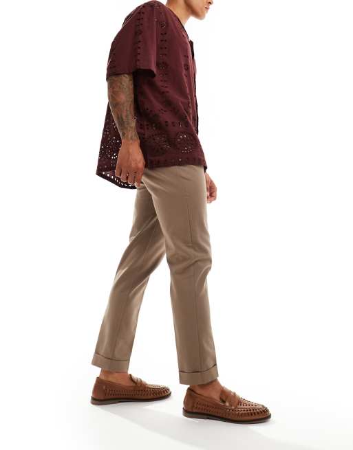 ASOS DESIGN - Chino eleganti premium slim marroni