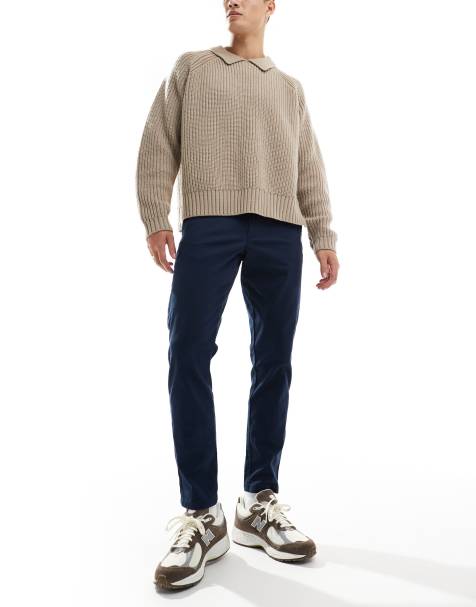 ASOS DESIGN – Chino-Karottenhose in Marineblau - view 1