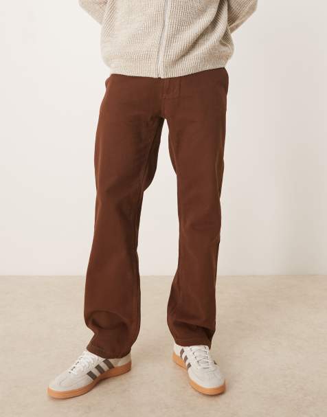 ASOS DESIGN - Chino met rechte pasvorm in bruin - view 1