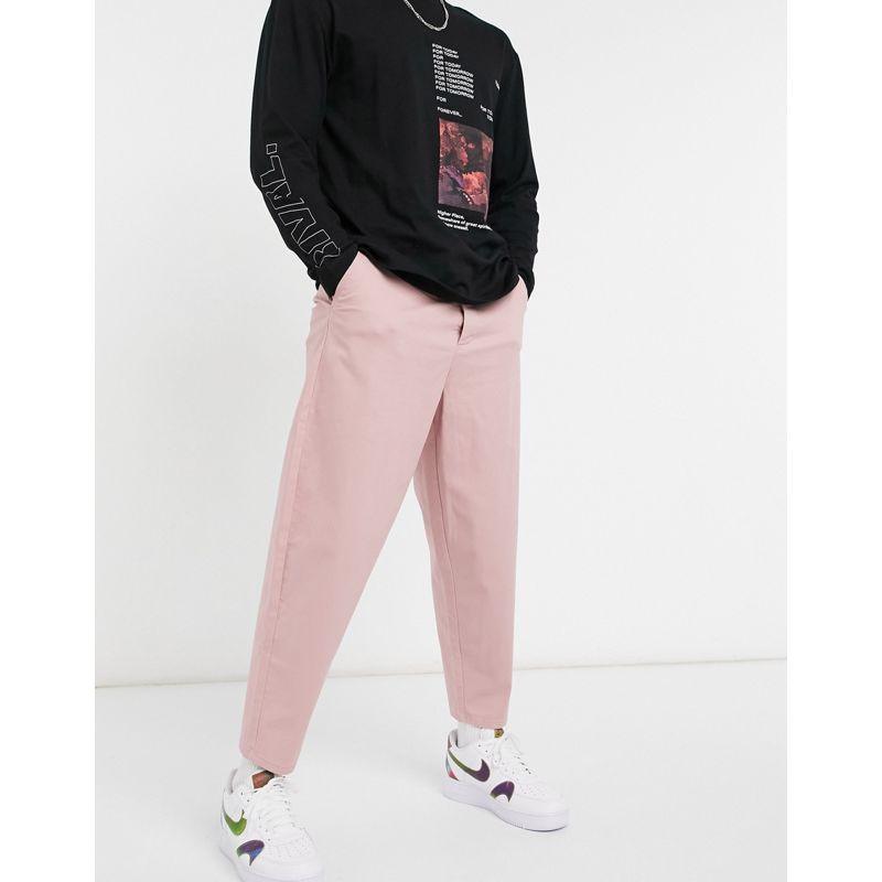6jgSK Pantaloni e chino DESIGN - Chino oversize affusolati rosa