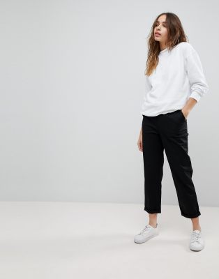 ASOS DESIGN chino pants in black