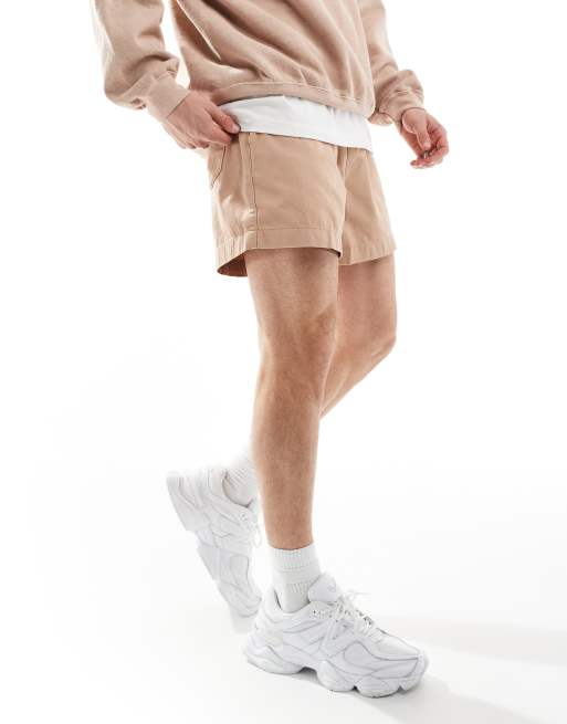 【Eaphi】 FLUFFY SHORT PANTS beige ASOS DESIGN chino short in beige | ASOS