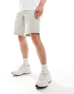 ASOS DESIGN chino short in stone-Neutral