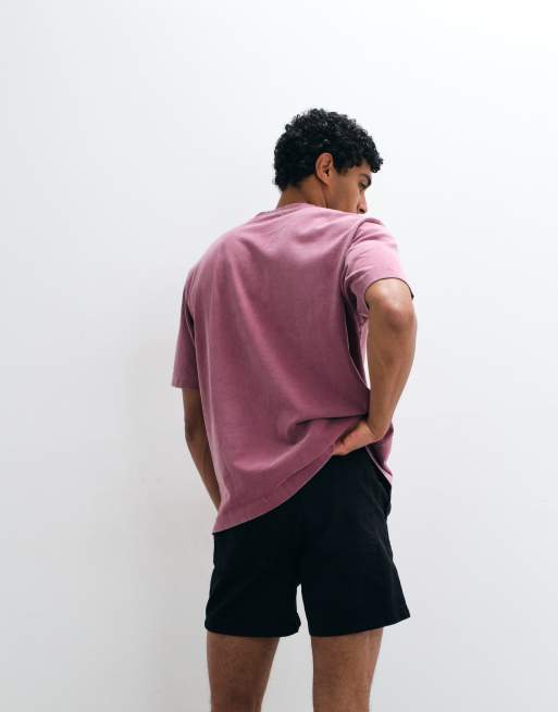 ASOS DESIGN chino shorts in black with pleats, 5 of 5