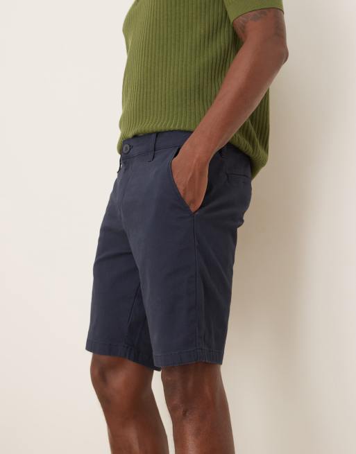 ASOS DESIGN – Chino-Shorts mit engem Schnitt in regulärer Länge, in Marineblau, 2 von 5