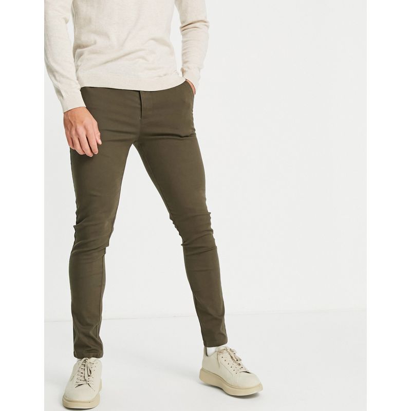 31LEV Pantaloni e chino DESIGN - Chino skinny color kaki scuro