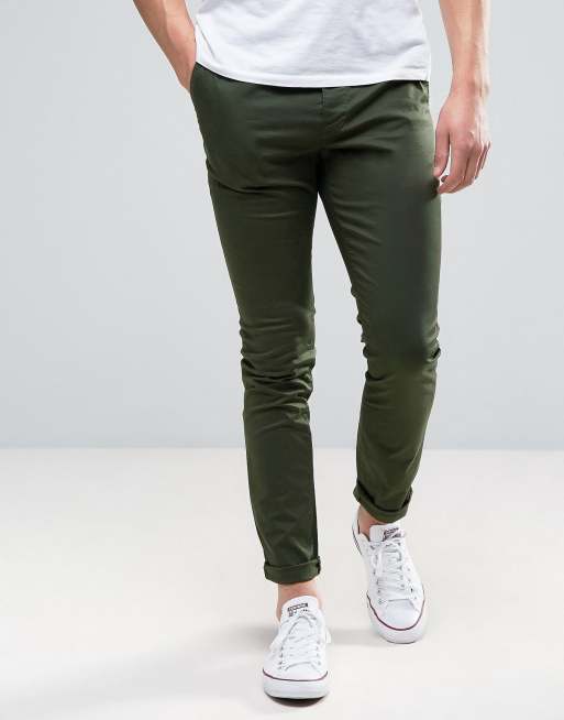 ASOS DESIGN - Chino skinny color kaki scuro