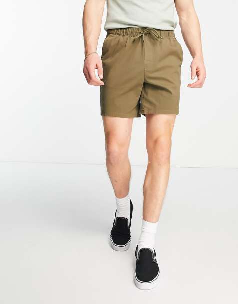 ASOS DESIGN - Chino skinny corti con vita elasticizzata marroni - view 1