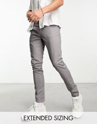 ASOS DESIGN skinny chino trousers in charcoal  - ASOS Price Checker