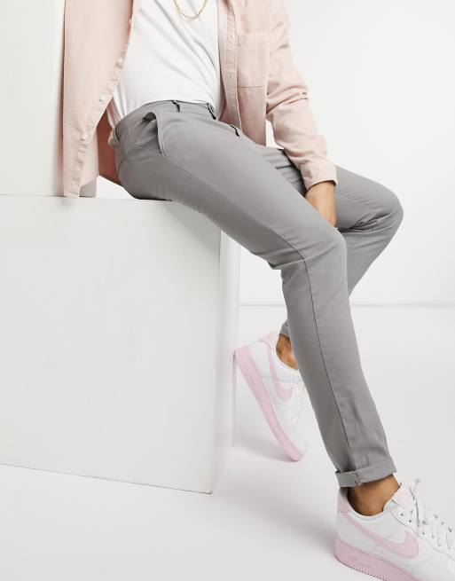 ASOS DESIGN - Chino skinny grigio chiaro, 4 di 4